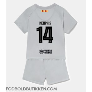 Barcelona Memphis Depay #14 Tredjetrøje Børn 2022-23 Kortærmet (+ Korte bukser)